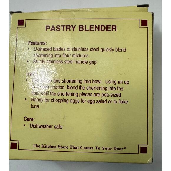 Pampered Chef 1680 Pastry Blender Cutter Retired Pie Crust Vintage w/ box - Picture 3 of 6